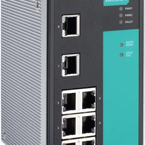سوئیچ اترنت مدیریتی MOXA EDS-508A با 8 پورت 10/100 BaseTx، دارای VLAN، IGMP Snooping، Port Trunking، RMON و QoS