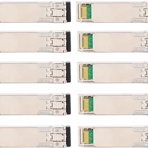 ماژول نوری گیگابیتی SFP تک حالته دو فیبر LC با سرعت انتقال سیگنال بالا، بسته 10 عددی