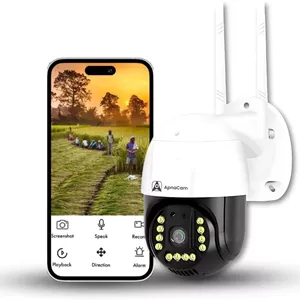 دوربین مداربسته PTZ 4 مگاپیکسل 4G سیم کارت FHD با قابلیت نظارت زنده | چرخش 360 درجه | صدای دو طرفه | حالت شب رنگی | ضبط کارت SD | دوربین امنیتی تشخیص حرکت