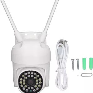 دوربین مداربسته وای فای 2K برای فضای باز با صدای دو طرفه، چرخش 360 درجه، دید در شب، تشخیص انسان با هوش مصنوعی، دوربین نظارتی بی سیم برای نظارت خانگی