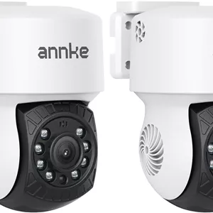 دوربین مداربسته دام سیم دار PT با کیفیت 2 مگاپیکسل 1080P ANNKE، چرخش 350 درجه افقی و 90 درجه عمودی، دید در شب 30 متری IR، ضد آب IP65، دوربین امنیتی افزودنی برای فضای باز، سازگاری گسترده - APT200 (دو عدد)