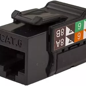اتصال دهنده عمودی کابل شبکه CAT6 RJ45 مدل V-Max - رنگ مشکی - بسته 50 عددی