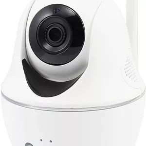دوربین امنیتی مداربسته بی سیم چرخشی و شیب دار HD مدل Swann SWWHD-PTCAM-US، کیفیت 1080p Full HD با صدا و کنترل از راه دور از طریق اپلیکیشن، سفید