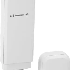 دانگل USB وای فای 4G قابل حمل Keenso با اسلات سیم کارت، پشتیبانی از 10 دستگاه، دسترسی به اینترنت پرسرعت تا 150 مگابیت بر ثانیه، رمزگذاری WPA/WPA2، سفید