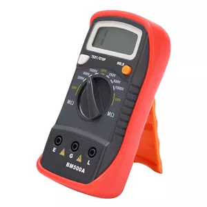 تستر مقاومت عایق دیجیتال BM500A 1000V با صفحه نمایش LCD، مولتی متر جمع و جور برای بازرسی تست تعمیر و نگهداری