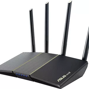 روتر توسعه‌پذیر دو بانده ASUS RT-AX57 (AX3000) WiFi 6، امنیت شبکه بدون نیاز به اشتراک، Instant Guard، کنترل والدین پیشرفته، VPN داخلی، سازگار با AiMesh، مناسب برای بازی و استریمینگ، خانه هوشمند