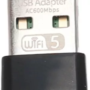 آداپتور وای فای USB نانو AC600 برای کامپیوتر، دو بانده 2.4G 5G، دانگل شبکه بی سیم MU-MIMO 600 مگابیت بر ثانیه، سازگار با 11 10 8 7، مناسب برای استریمینگ و بازی خانگی