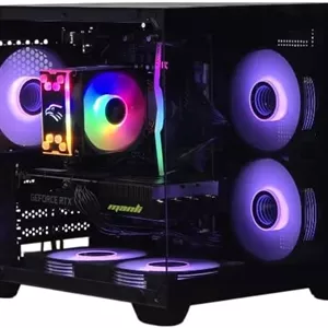 کامپیوتر رومیزی گیمینگ با پردازنده i5-14400F، کارت گرافیک RTX 3050/3060 / 5050/5060، رم 16 گیگابایتی DDR4، حافظه SSD NVMe یک ترابایتی، ویندوز 11 پرو، وای فای، بلوتوث و خنک کننده بادی (کارت گرافیک RTX 5050 8GB NVIDIA)