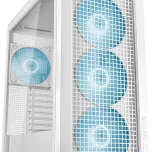 کیس کامپیوتر ASUS TUF Gaming GT302 Mid-Tower – سفید با شیشه حرارت دیده و فن های ARGB، سازگار با ATX/Micro-ATX/Mini-ITX