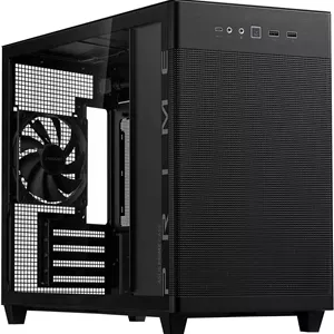 کیس کامپیوتر ASUS Prime AP201 Mid-Tower – شیشه حرارت دیده، مشکی، سازگار با ATX/Micro-ATX/Mini-ITX