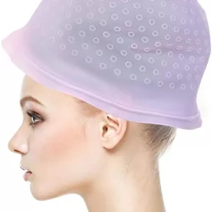 کلاه رنگ مو سیلیکونی، ابزار رنگ مو با قلاب، کلاه رنگساژ، ابزار حرفه ای آرایشگری سیلیکونی (آبی)
