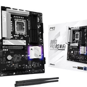 مادربرد ASRock B860 Pro RS WiFi 6E Intel Core Ultra DDR5 8666 MHz 256GB M.2 LGA1851 ATX با قابلیت BIOS Flashback و SATA3 6.0 Gb/s PCIe 5.0