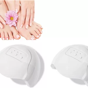 دستگاه درمان قارچ ناخن الیتزیا با نور UV و 12 چراغ LED، دارای 3 گزینه زمانی، مناسب برای درمان ناخن های پا و دست، مناسب برای استفاده خانگی، بسته 2 عددی ETNL22P