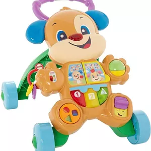 واکر آموزشی سگ Fisher-Price Laugh & Learn Smart Stages - اسباب بازی موزیکال برای نوزادان و کودکان 6 تا 36 ماهه FRC79