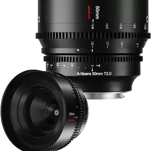 لنز سینمایی 50mm T2.0 هفت هنرمند، لنز پرایم فول فریم با دهانه طیفی بدون کلیک برای Canon EOS-R