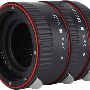 مجموعه لوله های افزایش طول ماکرو برای مانت Canon EOS EF، حلقه آداپتور لنز با فوکوس خودکار 13mm21mm31mm 