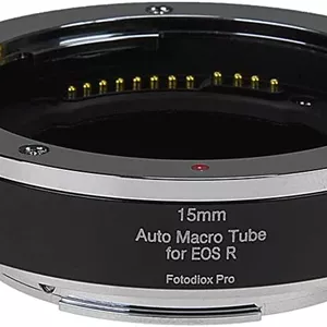 لوله افزایش طول ماکرو اتوماتیک Fotodiox Pro، قسمت 15 میلی‌متری سازگار با دوربین‌های MILC با مانت Canon RF (EF-R) برای عکاسی کلوزآپ شدید 