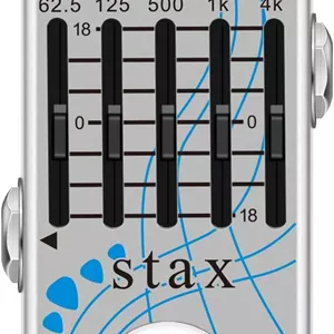 پدال اکولایزر گیتار Stax، اکولایزر گرافیکی آنالوگ 5 باندی، پدال های افکت گیتار با بدنه فلزی کامل برای گیتار الکتریک و بیس، سایز مینی، بای پس واقعی