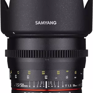 لنز فیلمبرداری 50 میلی‌متری Samyang با دیافراگم T1.5 و فوکوس دستی VDSLR برای نیکون