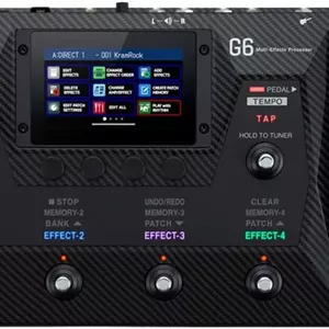 پردازشگر مولتی افکت گیتار ZOOM G6 با صفحه لمسی، مدلینگ آمپلی فایر و لوپر، 6 فوت سوییچ و پدال اکسپرشن برای استیج و استودیو، نسخه انگلستان