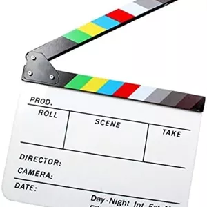 تخته کلاکت فیلمبرداری اکریلیک با قابلیت نوشتن و پاک کردن، مناسب فیلم، سریال و تبلیغات، ابعاد 24.5 * 29.8 سانتیمتر