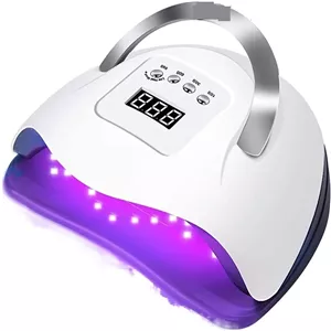دستگاه خشک کن لاک ناخن تمکین 66LED، لامپ UV LED برای خشک کردن انواع لاک ژل، دارای حسگر حرکتی، ابزار حرفه ای مانیکور سالنی، سبک و آسان برای استفاده (رنگ: SUN X7 MAX، Si)