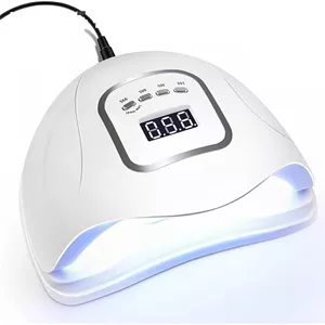 دستگاه خشک کن لاک ناخن TISTIK 72W UV LED برای انواع لاک ژل، حسگر نور خورشید، تایمر هوشمند 10/30/60 ثانیه مناسب برای مانیکور (رنگ: 80w Sunx5 Max، سایز: 1)