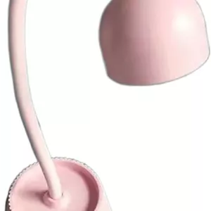 چراغ ژلی کوچک لوتوس VIZCO صورتی با 8 ال ای دی 24 واتی، چراغ رومیزی USB تاشو، خشک کننده سریع لاک ژل، ابزار هنری مانیکور