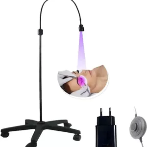 چراغ UV قابل تنظیم 360 درجه - نور بنفش 5 وات، چراغ ایستاده متحرک قرقره ای برای خشک کردن ناخن و اکستنشن مژه