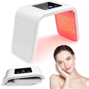 ماسک نور درمانی LED صورت - ماسک LED تاشو با 7 رنگ و رنگ های چرخشی برای مراقبت از پوست
