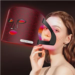 ماسک زیبایی نور درمانی ال ای دی EMS، ماسک نور درمانی ال ای دی 4 رنگ، نور درمانی سیلیکونی، مراقبت از پوست، ابزار زیبایی، ضد پیری، سفت کننده و جوان کننده، دستگاه های مراقبت خانگی برای انواع پوست