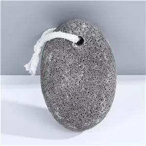 سنگ پا طبیعی لونیمیا (2 عدد)، ابزار پدیکور سنگ لایه بردار پوست سخت برای پا و دست - لایه برداری فایل پا برای از بین بردن پوست مرده و پینه ها (مشکی)