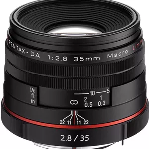لنز ثابت پنتاکس K-Mount HD DA 35mm f/2.8 Macro 35-35mm برای دوربین های Pentax KAF (مشکی محدود)