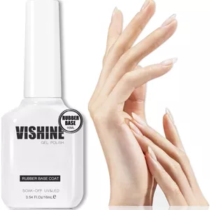 ویشاین بیس رابر 5 در 1، رابر بیلدر شفاف 16 میلی لیتر، لاک ناخن ژلی نیمه دائمی، لاک ژل UV LED، تقویت کننده و ترمیم کننده، مانیکور و طراحی ناخن #060