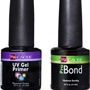 ست پرایمر ناخن Cacee، پرایمر ژل UV و Pro Bond 15 میلی لیتر، کم بو، لاک برای UV/LED، استفاده از لاک ژل رنگی و اکریلیک، محافظت و تقویت
