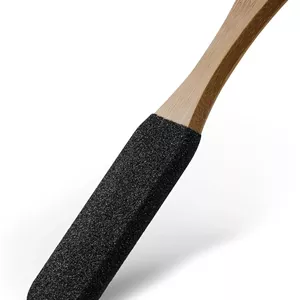 سوهان پدیکور سنگ پا بزوکس - سوهان پای دسته چوبی، از بین برنده پینه برای داشتن پاهایی صاف تر و دست ها - اسکرابر پا، سمباده پاشنه پا و خراشنده پوست مرده - مشکی
