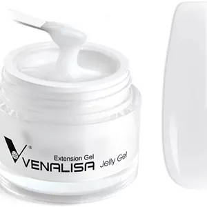 ژل بیلدر ناخن Venalisa، ژل سخت سفید برای تقویت ناخن، ژل UV 50 میلی لیتری، طراحی ناخن، مانیکور، سالن، DIY، خانگی