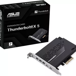 کارت توسعه ایسوس ThunderboltEX 5، دارای 2 پورت USB Type-C، پهنای باند تا 120 گیگابیت بر ثانیه، 3 پورت Mini DisplayPort IN، شارژ سریع انعطاف پذیر 130 واتی، رابط PCIe 4.0 x4، مشکی | 90MC0E50-M0EAY0