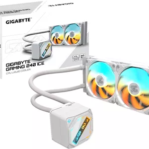خنک کننده پردازنده GIGABYTE GAMING 240 ICE، دارای 2 فن 120 میلی متری ARGB، سرعت فن 2200 دور در دقیقه، جریان هوای فن 61.61 CFM، نوع بلبرینگ 2 توپی، رادیاتور آلومینیومی، بلوک مسی، سفید | GP-GIGABYTE-GME-240I