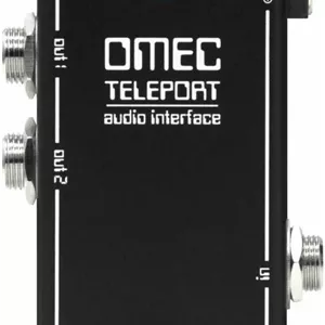 پدال رابط صوتی گیتار USB نارنجی Amps OMEC Teleport برای Mac/PC/iOS/Android با خروجی استریو و Amplitube CS، مشکی | OMEC-TELEPORT