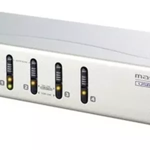سوئیچ KVM چهار پورت USB VGA دو نمایشگر آتن - نقره ای | CS1744C