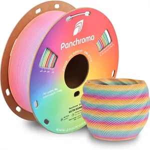 فیلامنت PLA پرینتر سه بعدی پلی میکر Panchroma Gradient Satin Rainbow، 1.75 میلی متر، فیلامنت PLA چند رنگ برای پرینت سه بعدی، رول 1 کیلوگرمی (2.2 پوند)
