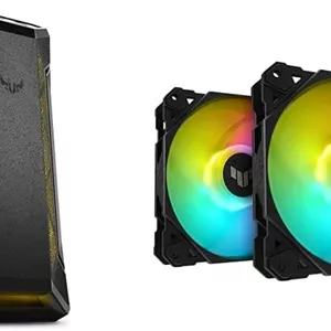 کیس ASUS TUF Gaming GT501 برای مادربردهای EATX به همراه 3 فن ARGB و بسته 3 عددی فن ASUS TUF Gaming TF120 ARGB برای خنک کننده کیس کامپیوتر