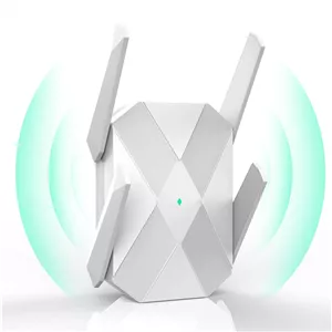 تقویت کننده وای فای 2100Mbps برای خانه، پوشش دهی تا 13000 فوت مربع و پشتیبانی از 100  دستگاه، تکرار کننده اینترنت بی سیم دو بانده با پوشش کامل 360 درجه