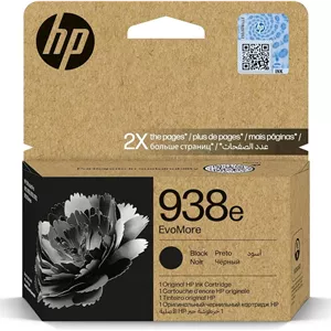 کارتریج جوهر مشکی اصلی HP 938e EvoMore مدل 4S6Y2PE سازگار با HP Officejet Pro 9720, 9730, 9120, 9120b, 9110b, 9130, 9130b
