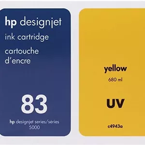 کارتریج جوهر زرد 680 میلی لیتری HP 83 DesignJet UV | C4943A