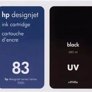 کارتریج جوهر مشکی 680 میلی لیتری HP 83 DesignJet UV - مشکی | C4940A