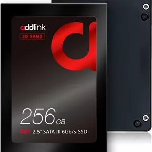 حافظه اس اس دی اینترنال ادلینک مدل S20 3D Nand با ظرفیت 256 گیگابایت، رابط SATA III 6Gb/s، سایز 2.5 اینچ/7 میلی‌متر، سرعت خواندن 510MB/s و سرعت نوشتن 400MB/s - 3D NAND 256GB | ad256GBS20S3S