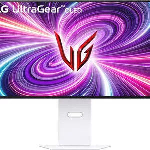 مانیتور گیمینگ اولد ال‌جی مدل ‎32GS95UV سایز 32 اینچ، کیفیت 4K UHD، رزولوشن 1440p، نرخ بروزرسانی 240 هرتز، زمان پاسخگویی 0.03 میلی‌ثانیه، DisplayHDR True Black 400، AMD FreeSync Premium Pro، NVIDIA G-Sync، HDMI 2.1، DisplayPort، پایه با قابلیت تنظیم شیب/ارتفاع/چرخش، رنگ سفید
