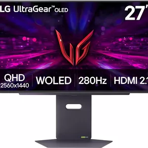 مانیتور گیمینگ 27 اینچی LG 27GX700A-B Ultragear QHD (2560 x 1440) OLED، 280 هرتز، 0.03 میلی‌ثانیه، NVIDIA G-Sync، AMD FreeSync Premium Pro، VESA DisplayHDR TrueBlack500، با پوشش DCI-P3 تا 99.5%، HDMI 2.1، مشکی